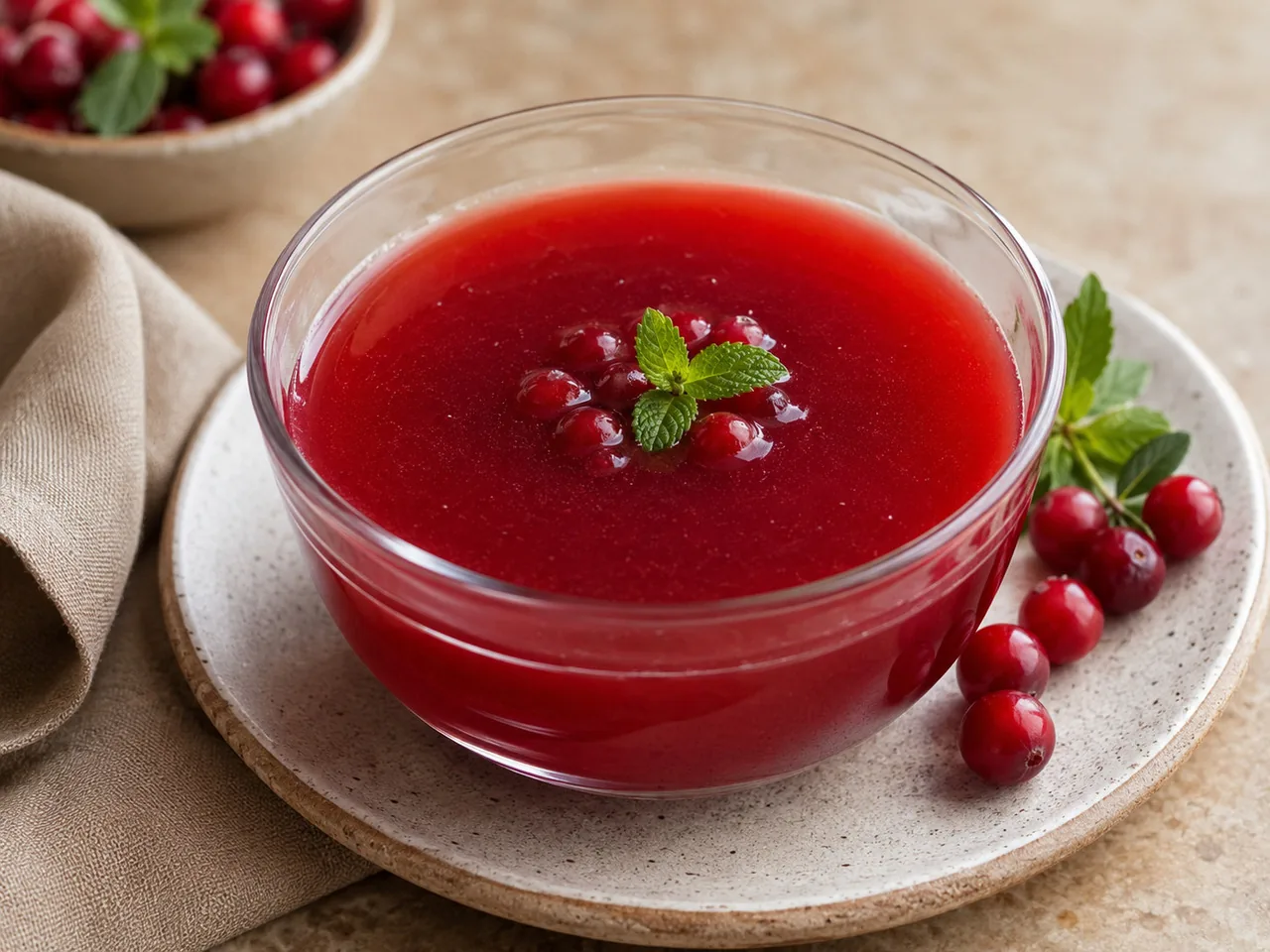 Кисель клюквенный