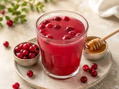 Морс клюквенный с медом