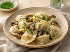 Пельмени с грибами