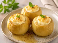 Яблоки, фаршированные творогом